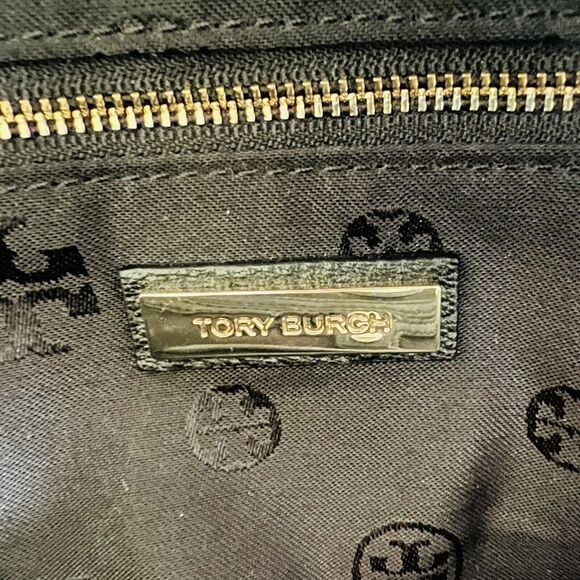 TORY BURCH Brody Black Leather Small Satchel Duffel Crossbody Bag - Picture 9 of 11